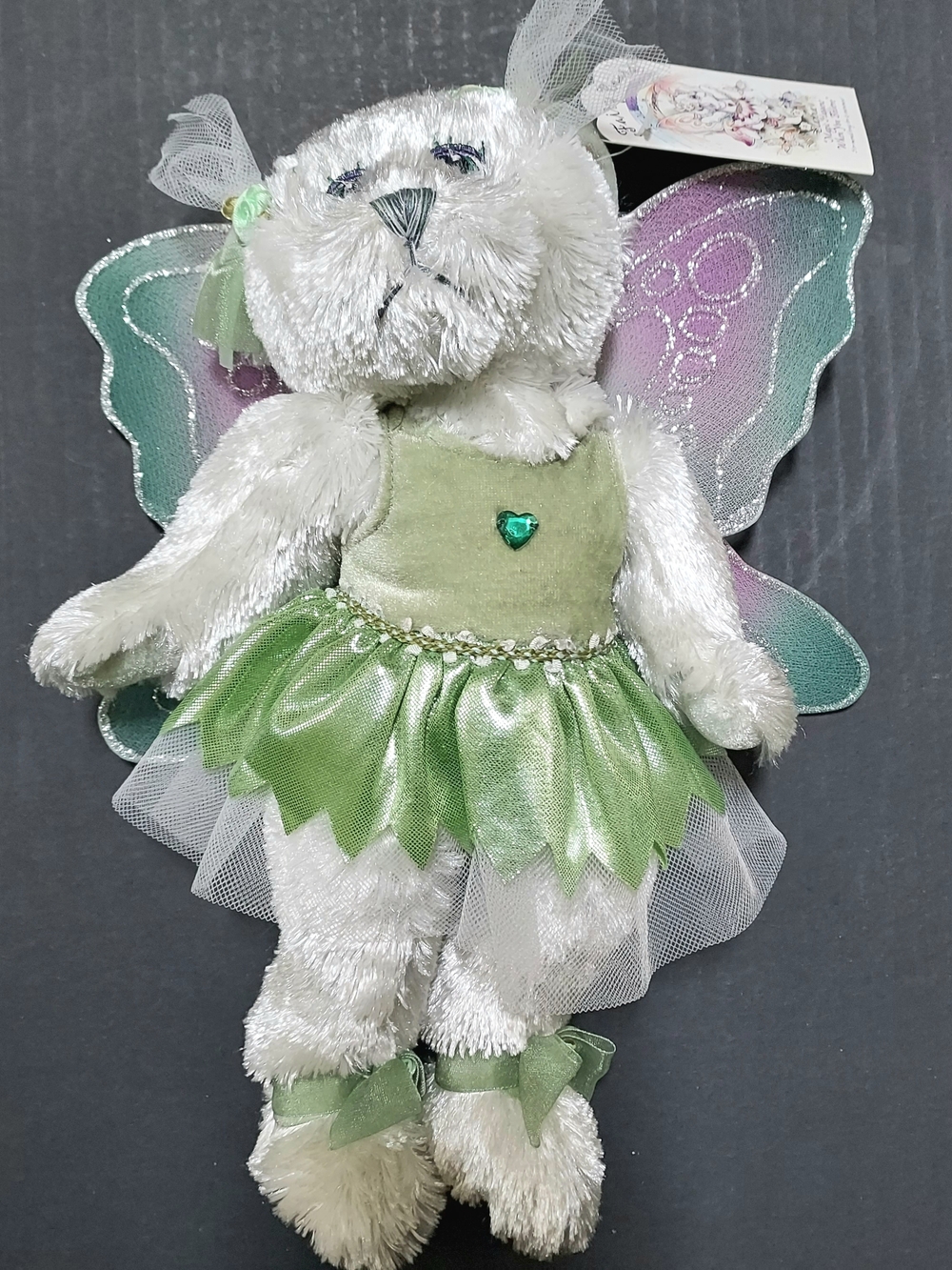 Fiesta Emerald Fairy ELANNA Bear Plush NWT 11 Inch